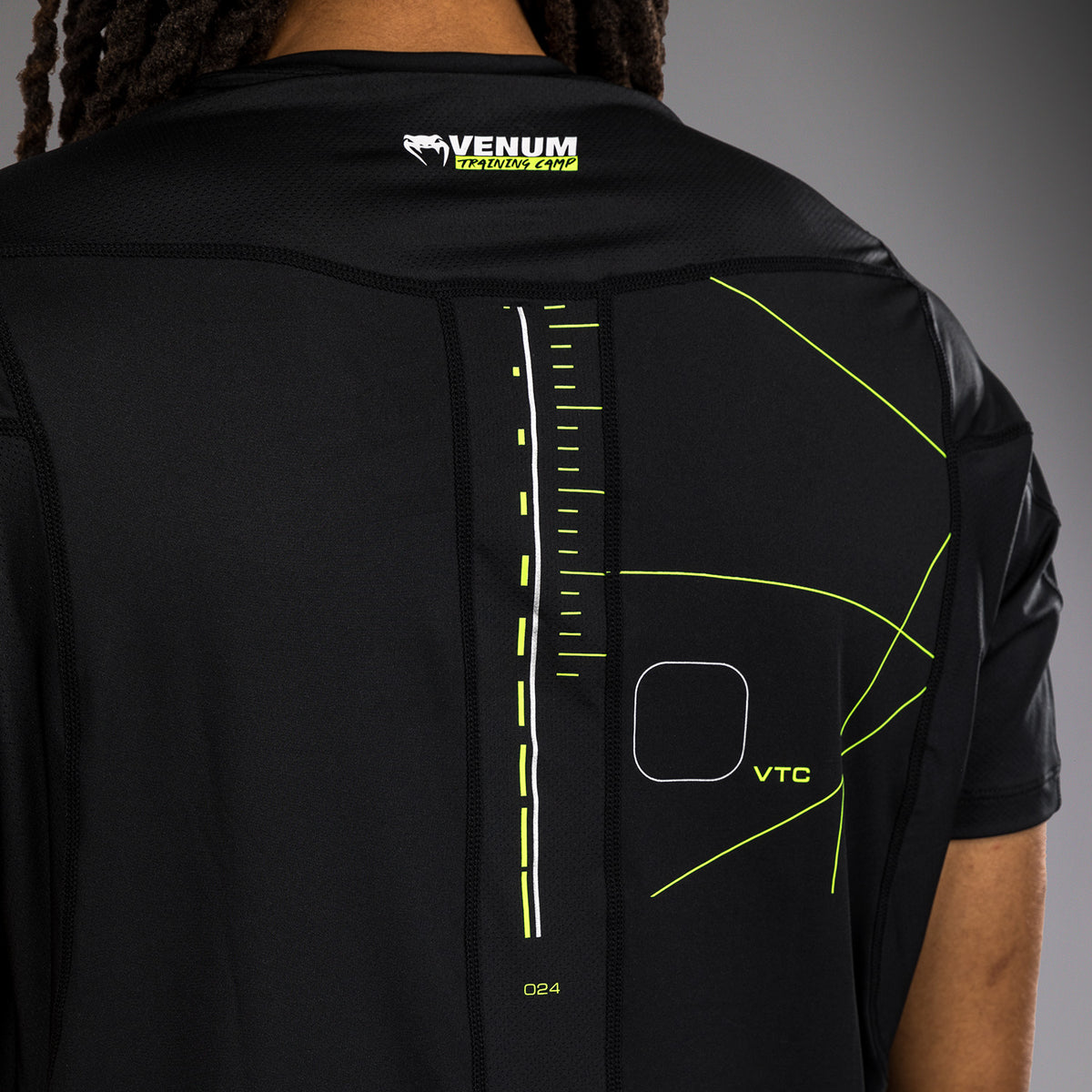 T-shirt Dry Tech Venum Training Camp 4.0 - Noir/Vert fluo - product-type_T-Shirts Dry Tech