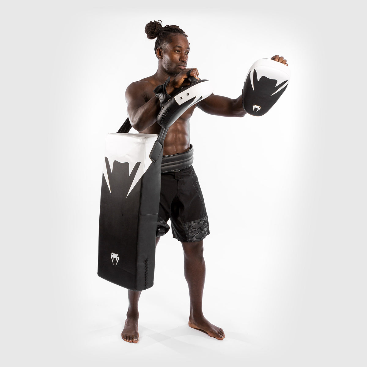 Bouclier Kick Boxing Micro Fibre - Noir/Blanc - product-type_Boucliers de frappe