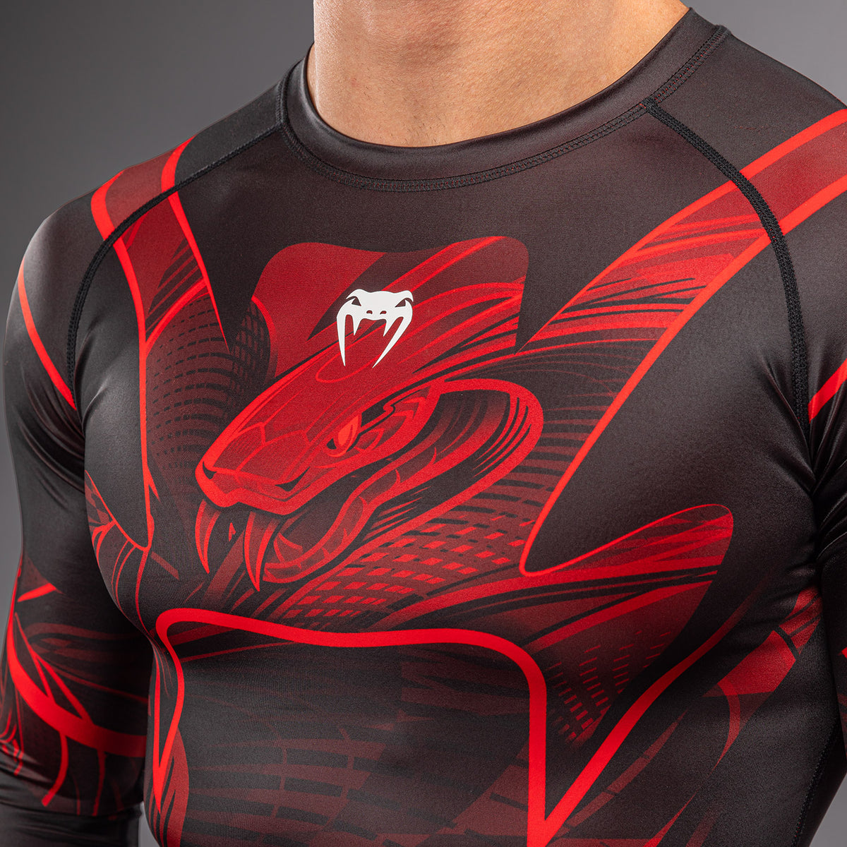 Rashguard manches longues Venum Crimson Viper 2.0 - Noir/Rouge - product-type_T-Shirts de Compression