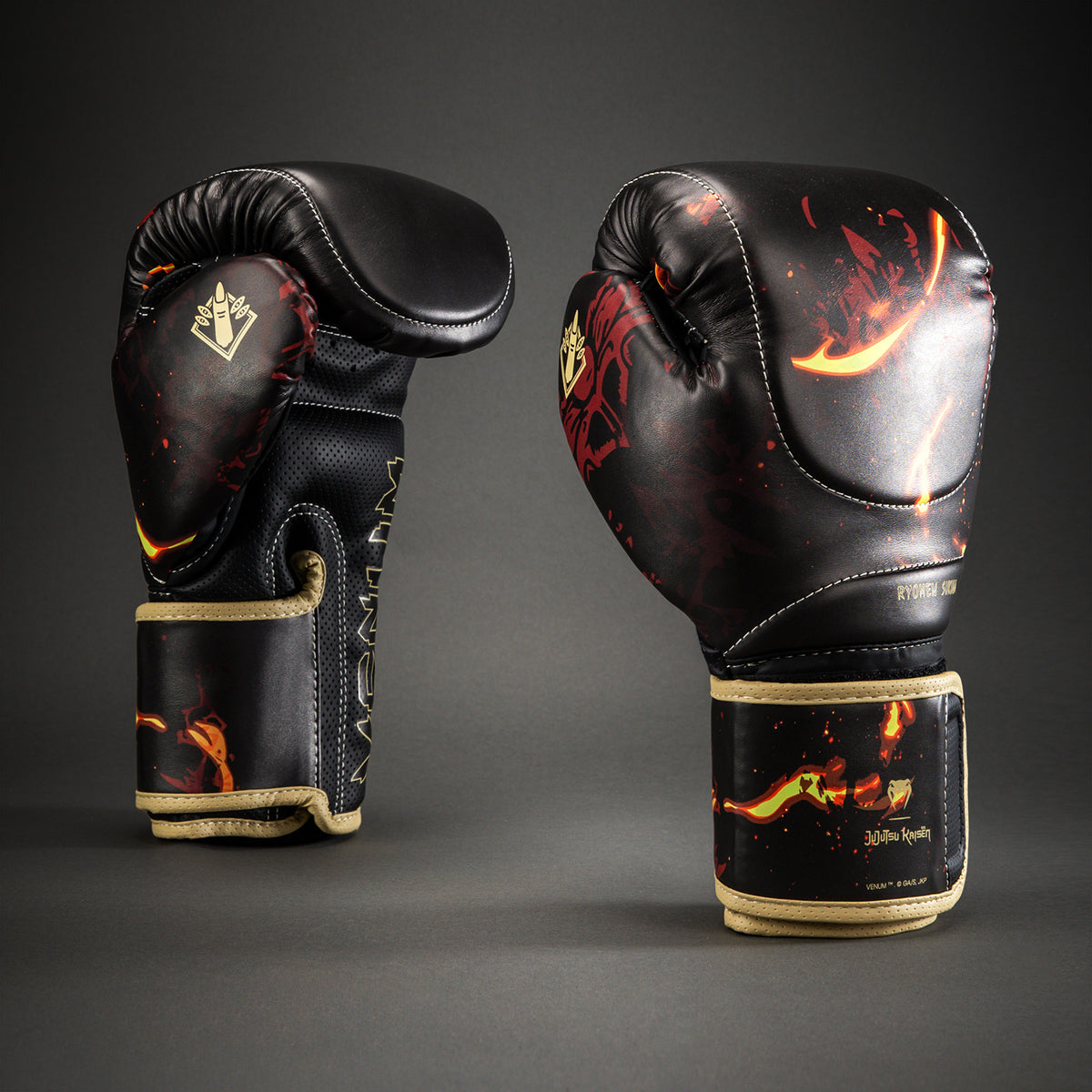 Gants de boxe Sukuna Jujutsu Kaisen x Venum – Noir/Beige