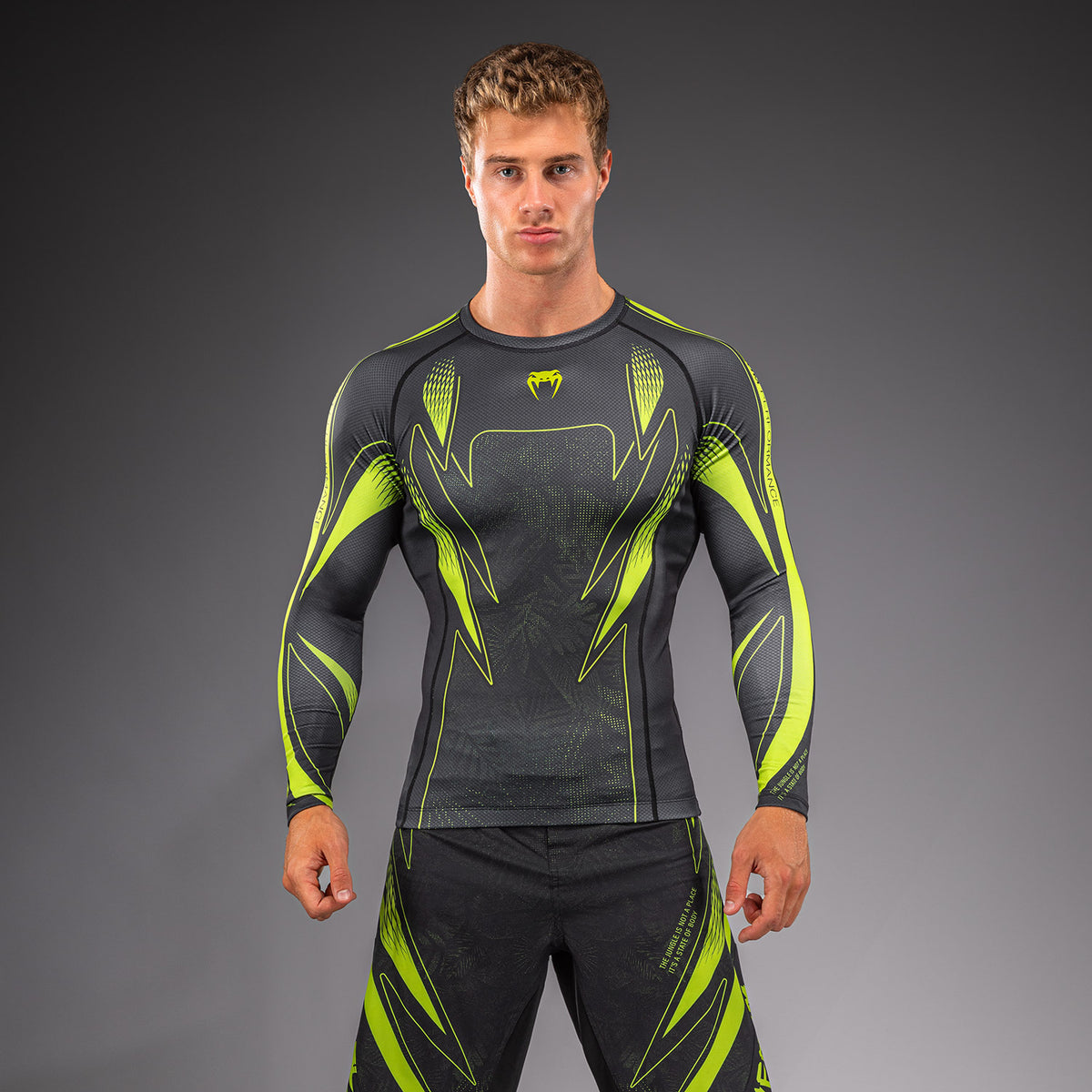 Rashguard à manches longues Venum Amazonia Reborn - Noir/Vert - product-type_T-Shirts de Compression