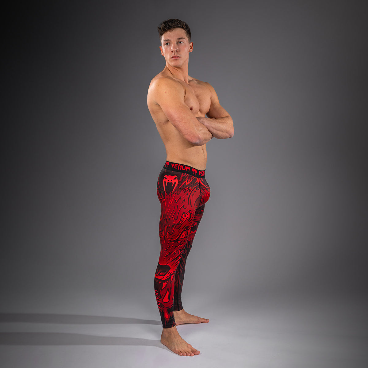 Pantalon de compression Venum Wolf Atak – Noir/Rouge - product-type_Pantalons de Compression
