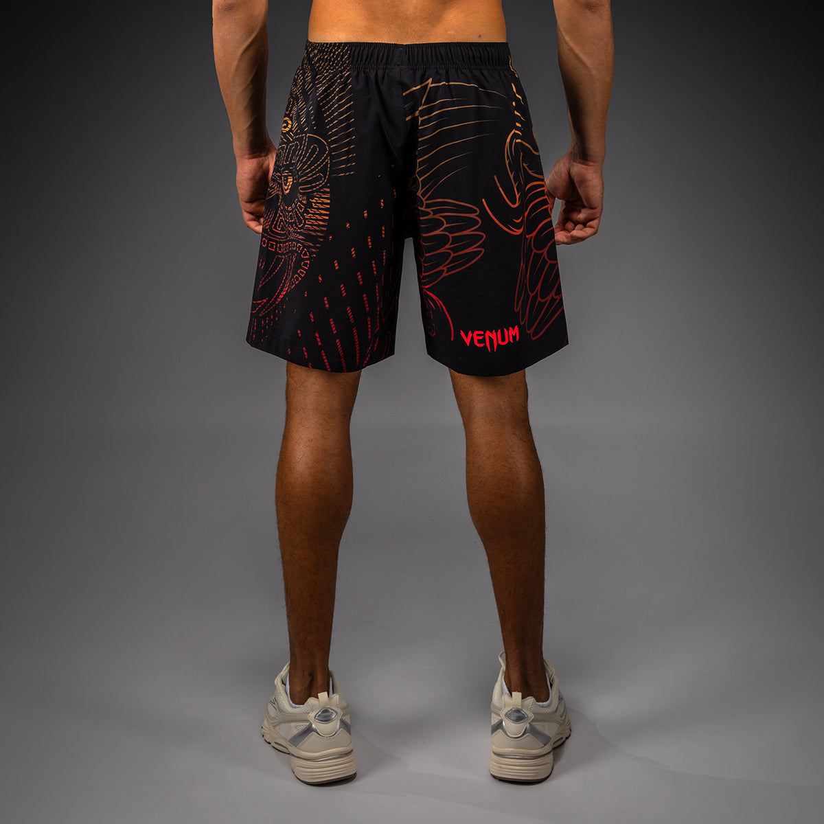 Short d'Entraînement Venum Quetzal Fury - Noir/Rouge Fury/Mandarine - product-type_Shorts de training