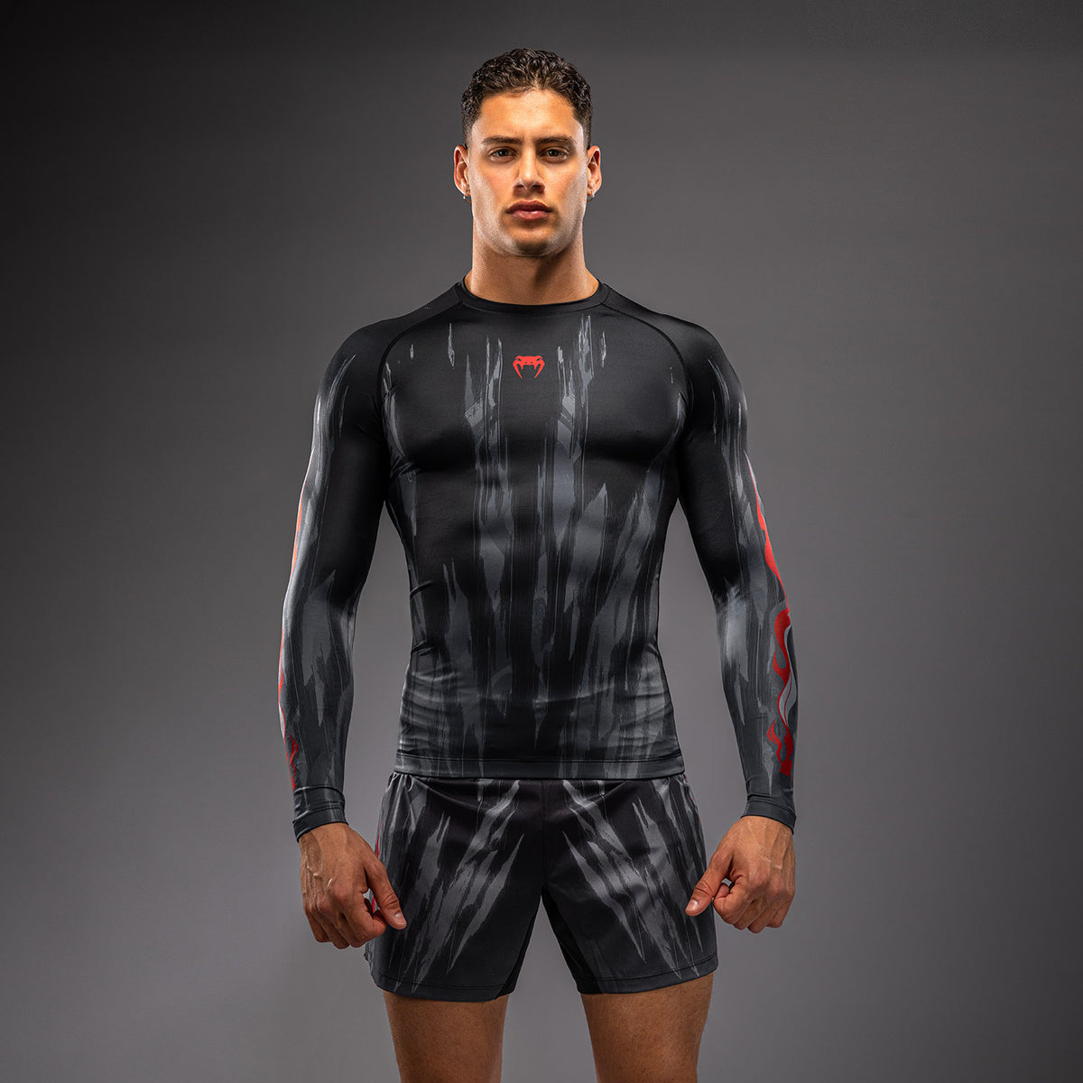 Rashguard à Manches Longues Venum Demon - Noir/Gris - product-type_T-Shirts de Compression