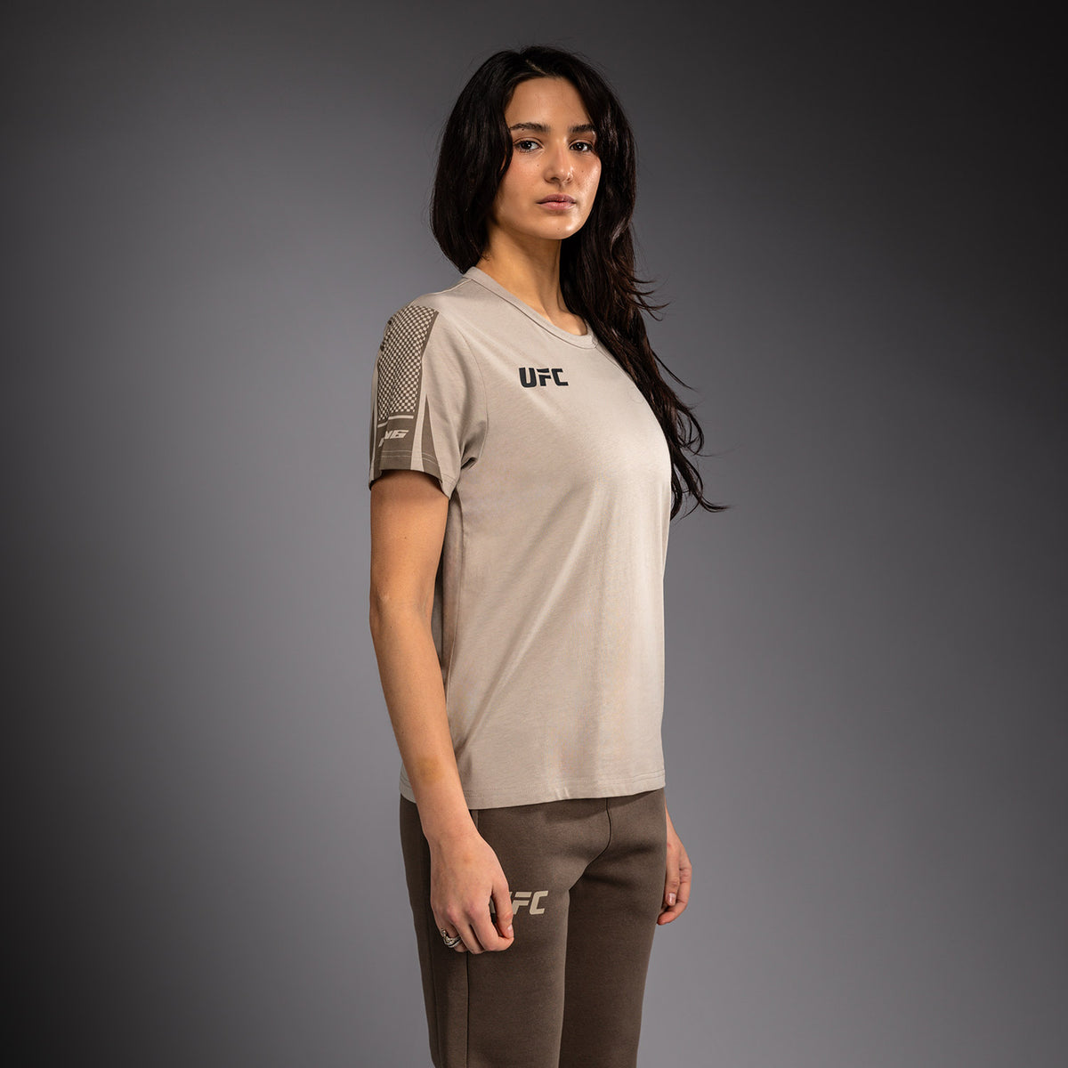 T-shirt à Manches Courtes pour Femme Venum UFC Unity by Venum Authentic Fight Week - Sable - product-type_T-Shirts