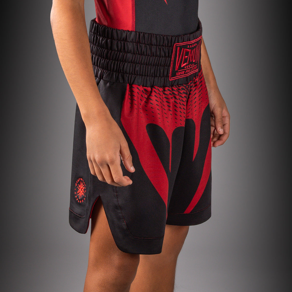 Short de Boxe Pour Enfant Venum Attack - Noir/Rouge - product-type_Shorts de boxe