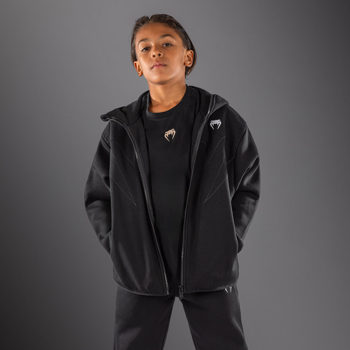 Veste de survêtement Venum Attack Fleece & Weave Pour Enfant - Noir - product-type_Sweatshirts