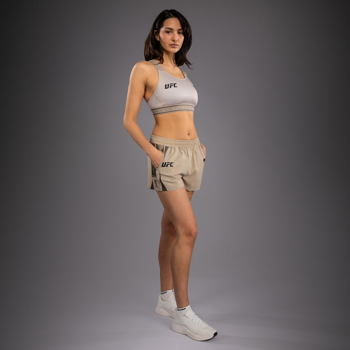Short Technique pour Femme Venum UFC Unity by Venum Authentic Fight Week - Sable - product-type_Shorts de training