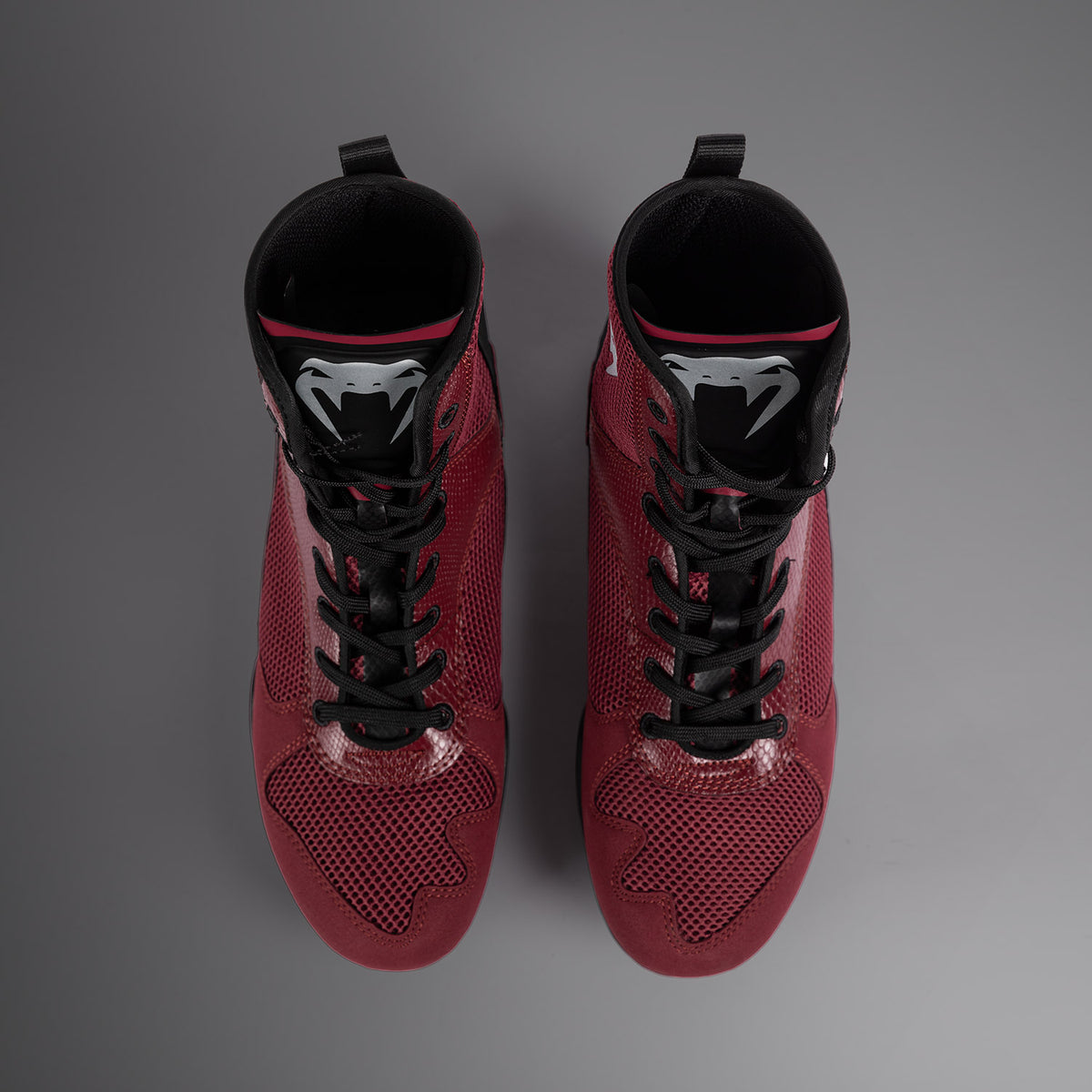 Chaussures de boxe Venum Elite - Bordeaux/Argent - product-type_Chaussures de boxe
