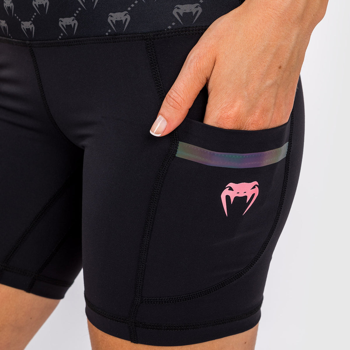 Short De Compression Venum Monogram - Pour Femme - Noir/or rose - product-type_Shorts de compression