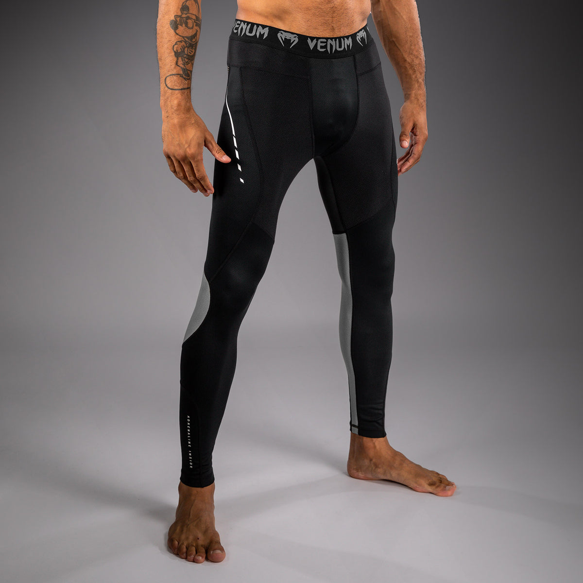 Pantalon de Compression Venum Adrenaline – Noir/Gris Argenté - product-type_Pantalons de Compression