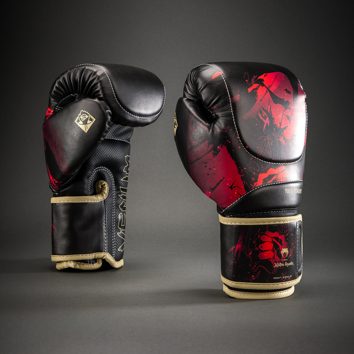 Gants de boxe Itadori Jujutsu Kaisen x Venum – Noir/Rouge