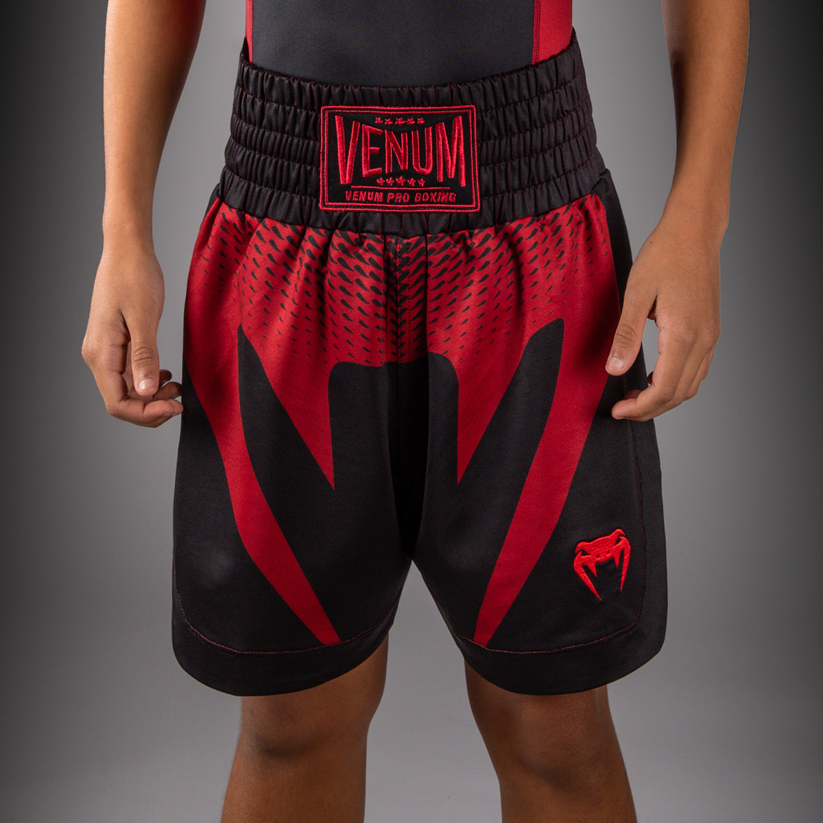 Short de Boxe Pour Enfant Venum Attack - Noir/Rouge - product-type_Shorts de boxe