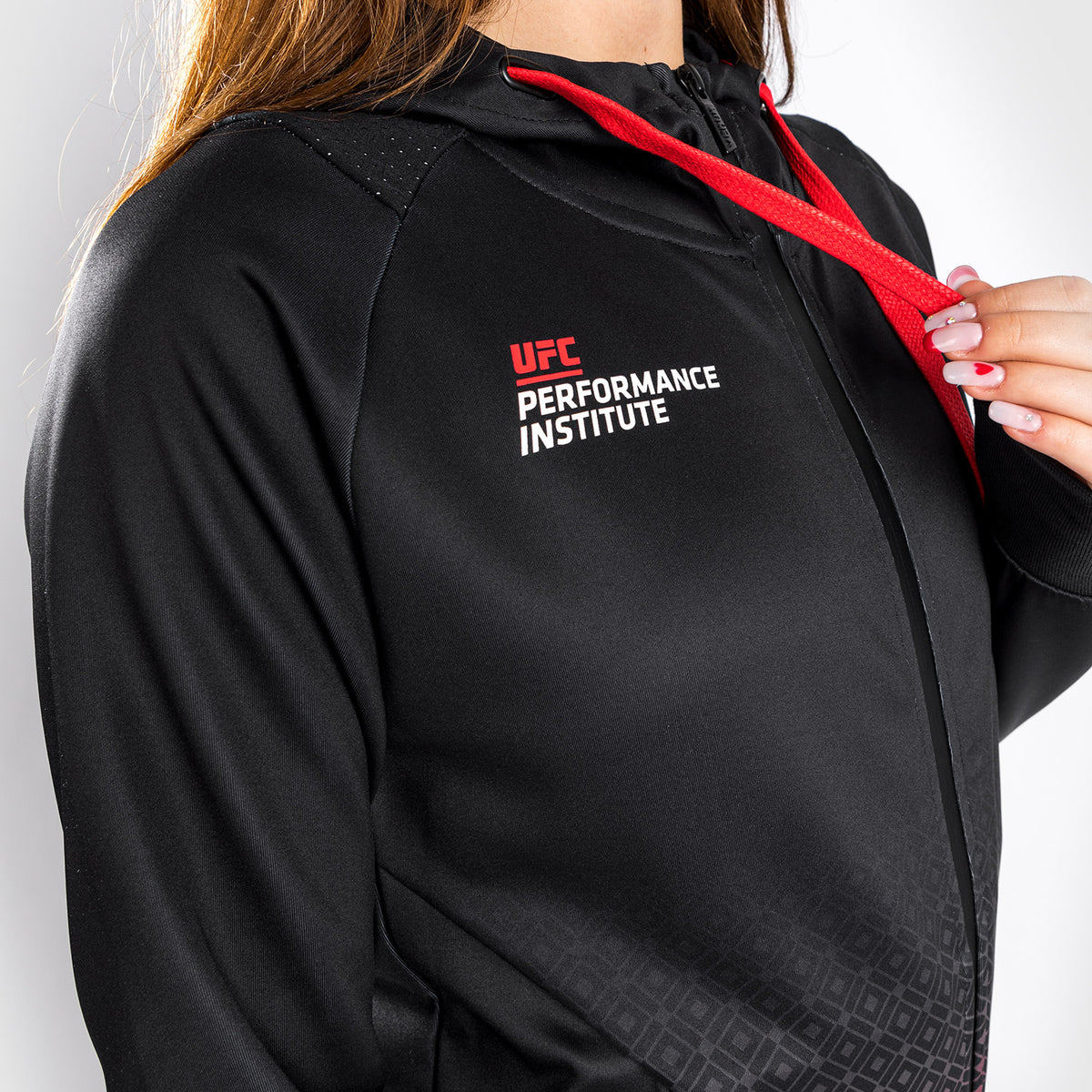 Sweatshirt à capuche UFC Venum Performance Institute - Pour Femmes - Noir/Rouge - product-type_Vestes