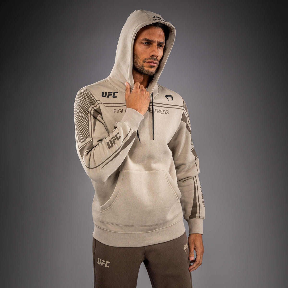 Sweat à Capuche pour Homme Venum UFC Unity by Venum Authentic Fight Week - Sable - product-type_Sweatshirts