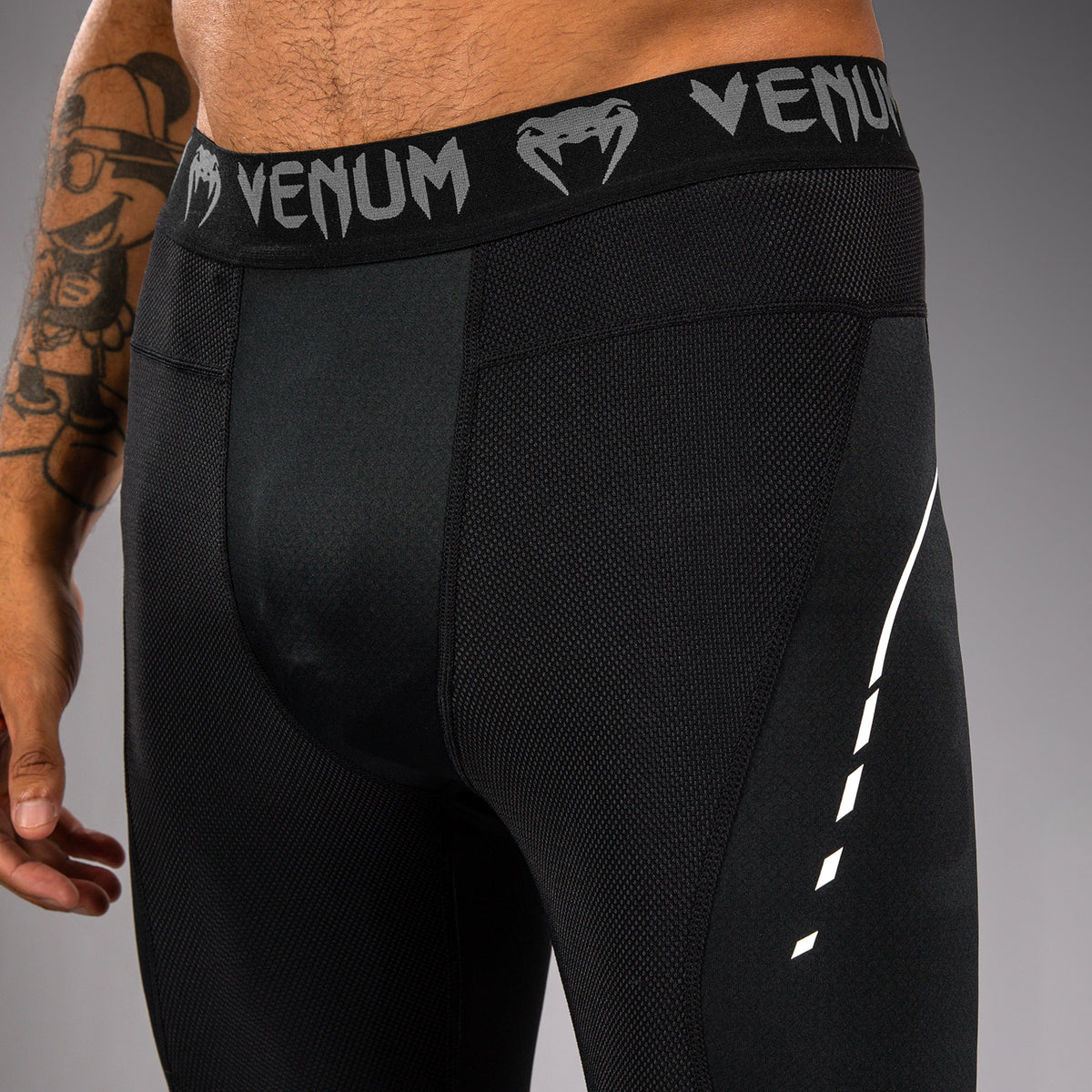 Pantalon de Compression Venum Adrenaline – Noir/Gris Argenté - product-type_Pantalons de Compression