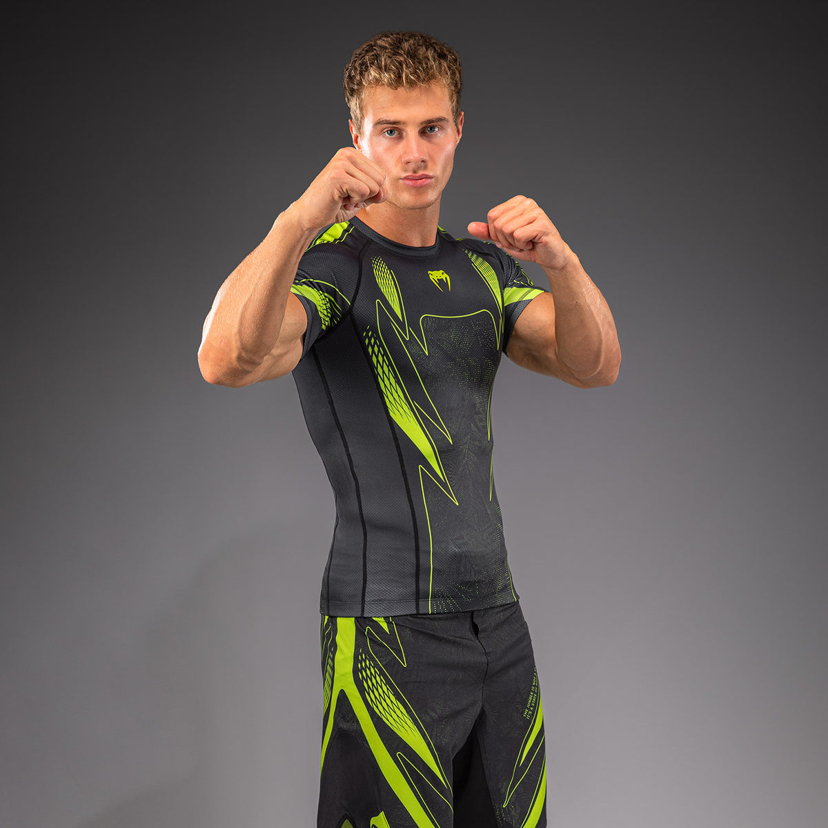 Rashguard à manches courtes Venum Amazonia Reborn - Noir/Vert - product-type_T-Shirts de Compression