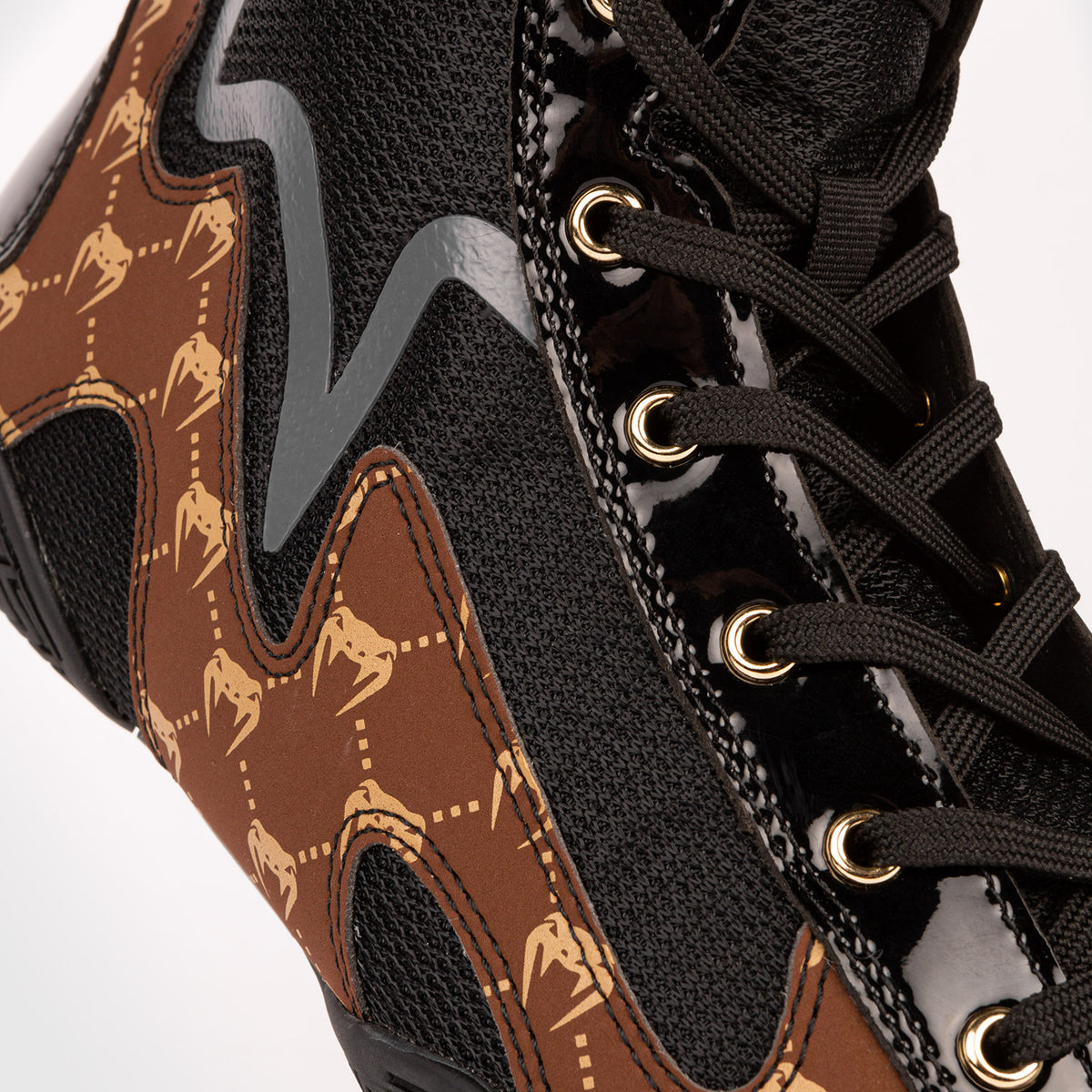 Chaussures de Boxe Venum Elite Evo Monogram - Noir/Marron - product-type_Chaussures de boxe