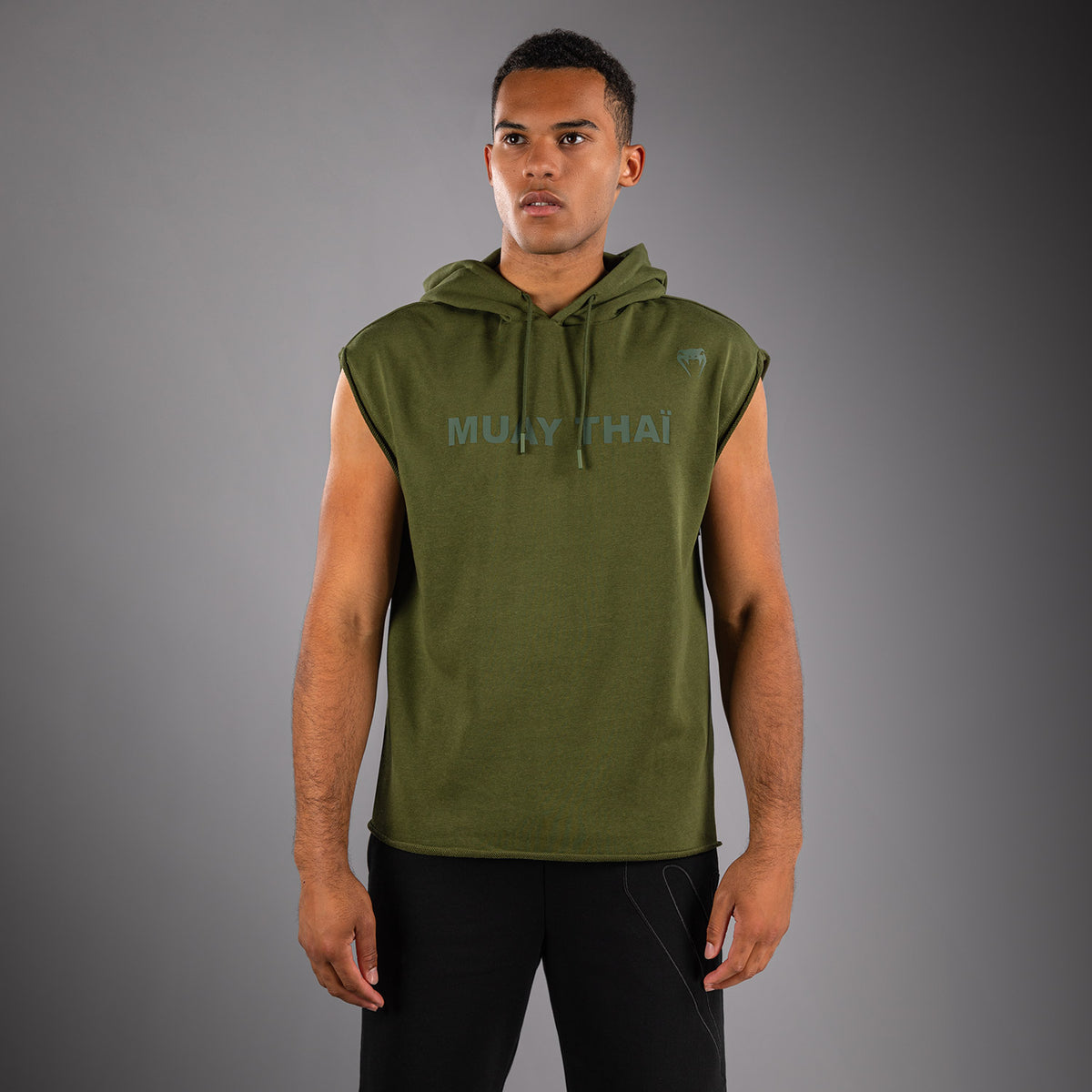 Sweat à Capuche Sans Manches Venum Muay Thai VT – Vert Militaire - product-type_Sweatshirts