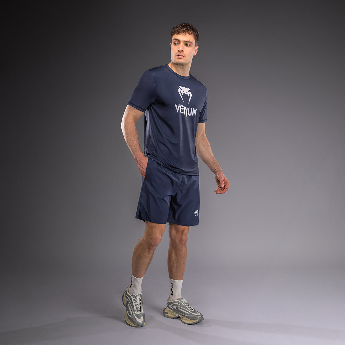 T-shirt Dry Tech Venum Classic - Bleu marine/Blanc - product-type_T-Shirts Dry Tech