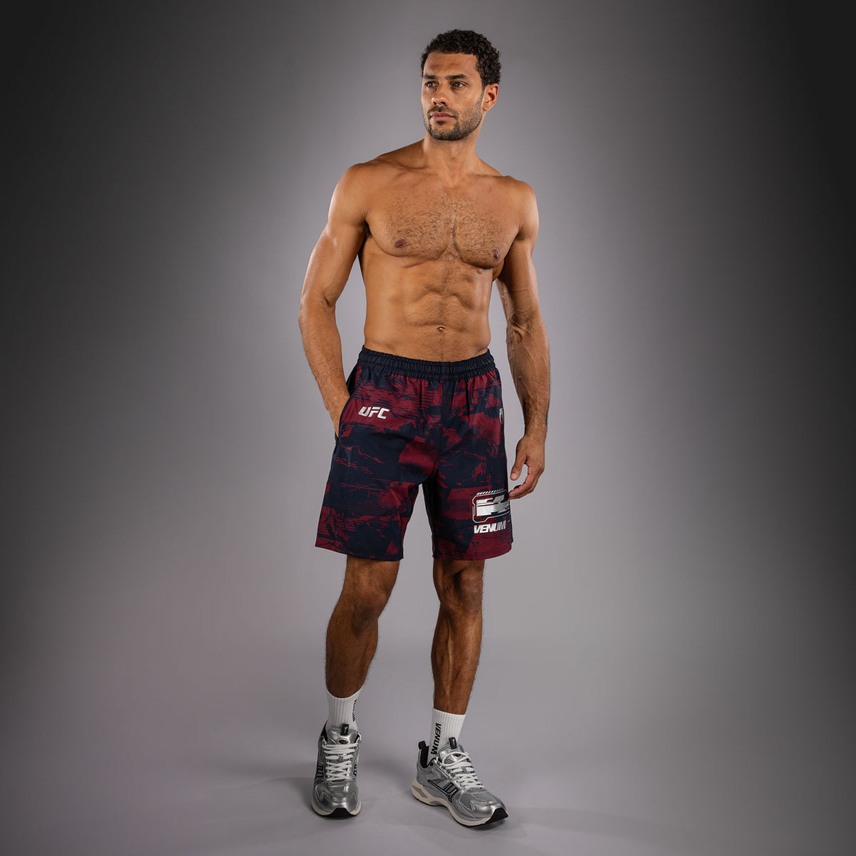 Short Performance Homme UFC Zenith by Venum Authentic Fight Week - Bleu marine/Bordeaux/Argent - product-type_Shorts de training