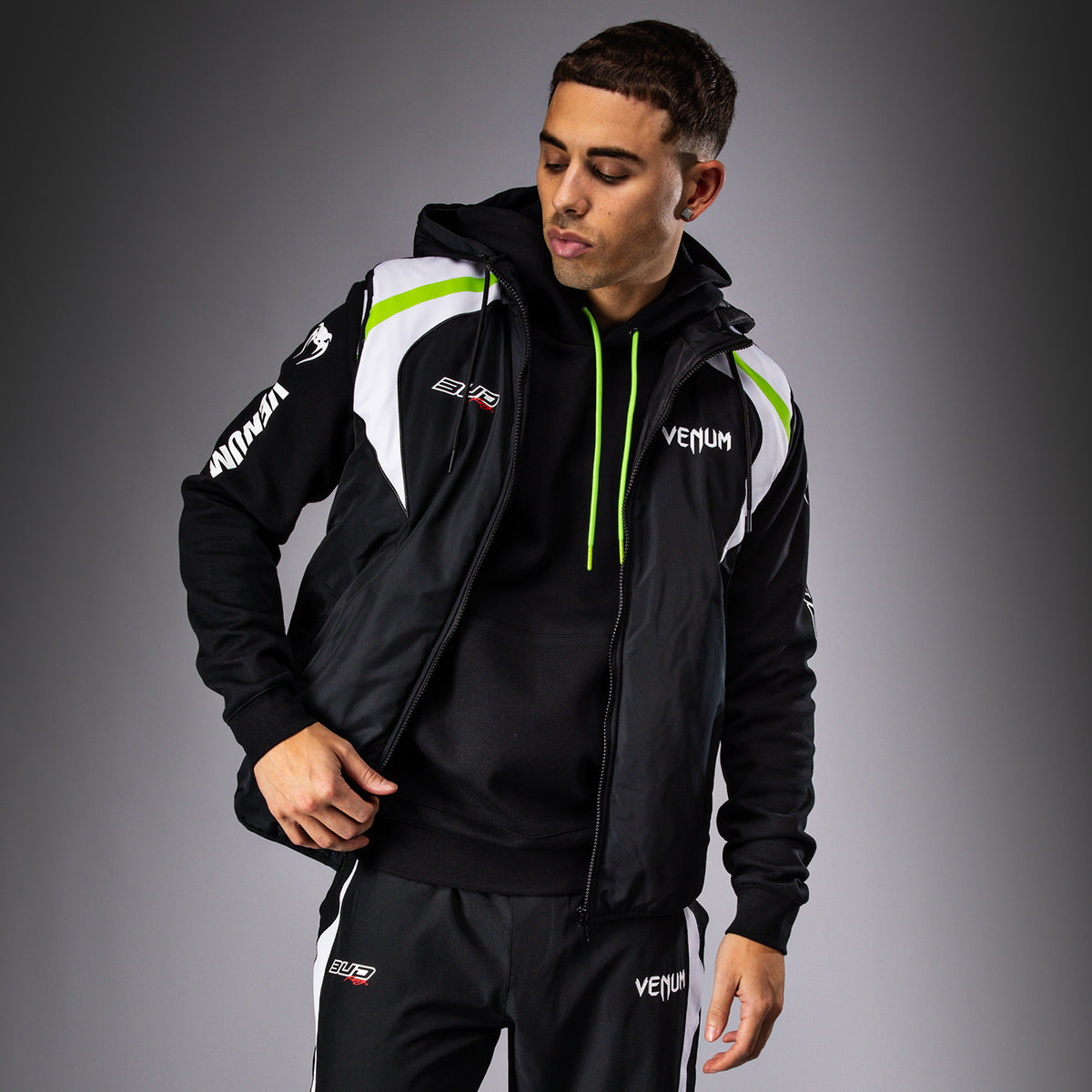 Veste sans manches pour Hommes Venum x Bud Racing - Noir/Blanc/Vert Citron - product-type_Vestes