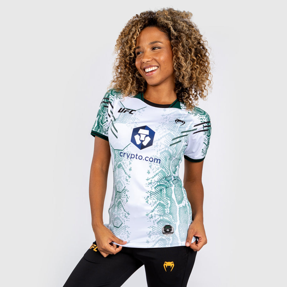 T-shirt Technique Personnalisé pour Femme UFC Adrenaline by Venum Authentic Fight Night - Emerald Edition - Vert/Blanc - product-type_T-Shirts Dry Tech