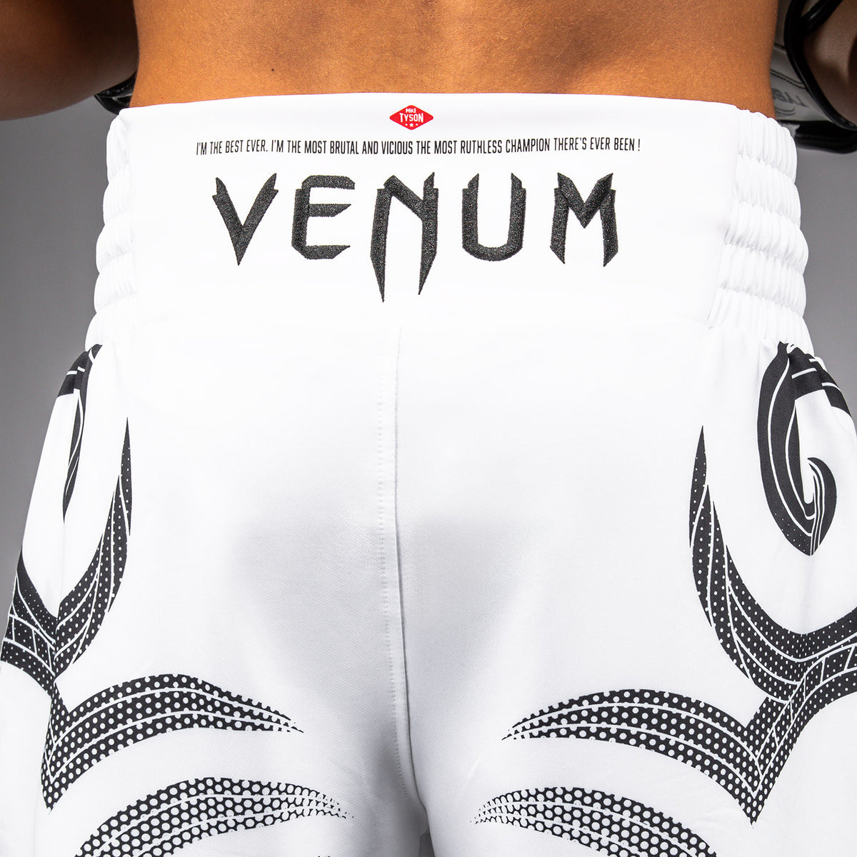 Short de Boxe Venum x Mike Tyson Tiger - Blanc Optique/Noir Profond - product-type_Shorts de boxe
