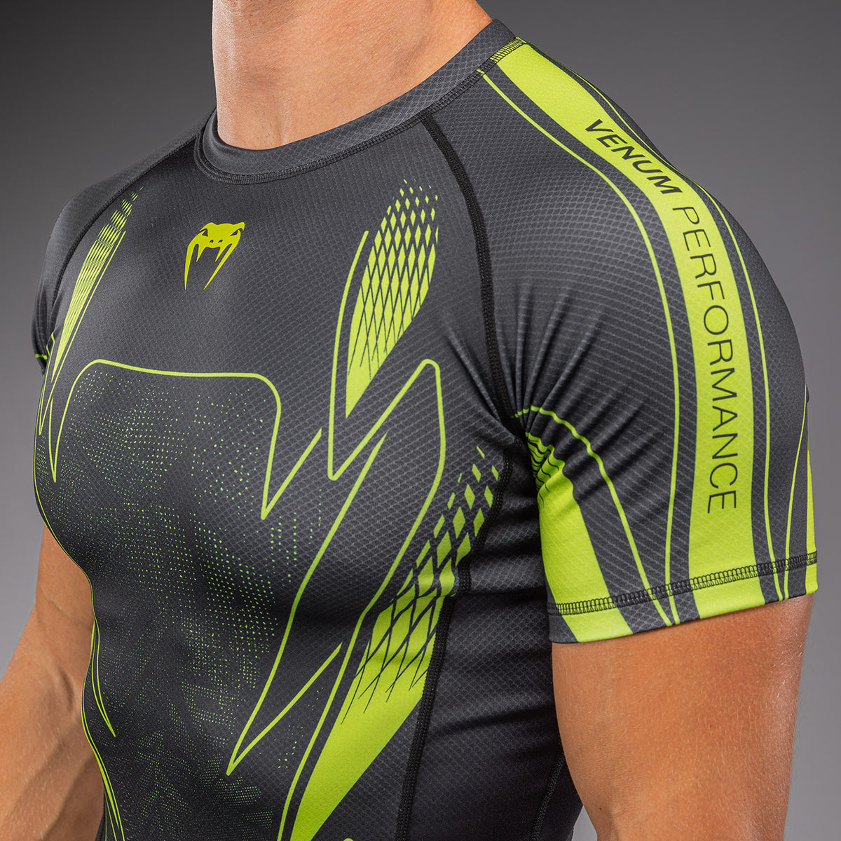 Rashguard à manches courtes Venum Amazonia Reborn - Noir/Vert - product-type_T-Shirts de Compression