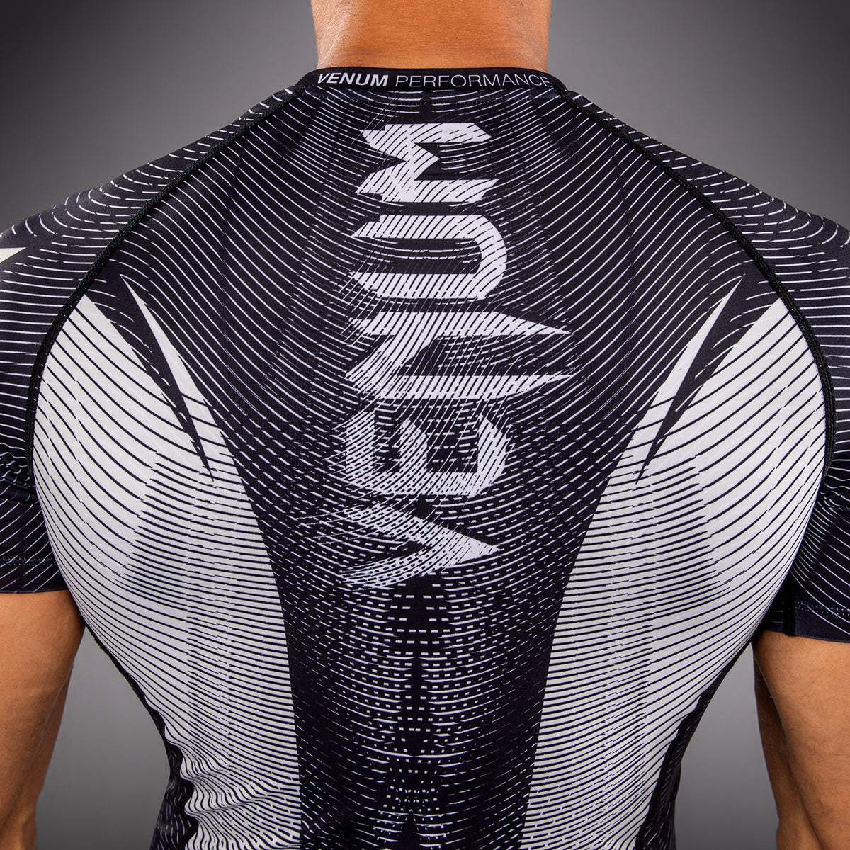 Rashguard à Manches Courtes Venum Galactic 3.0 - Blanc Cassé/Noir - product-type_T-Shirts de Compression