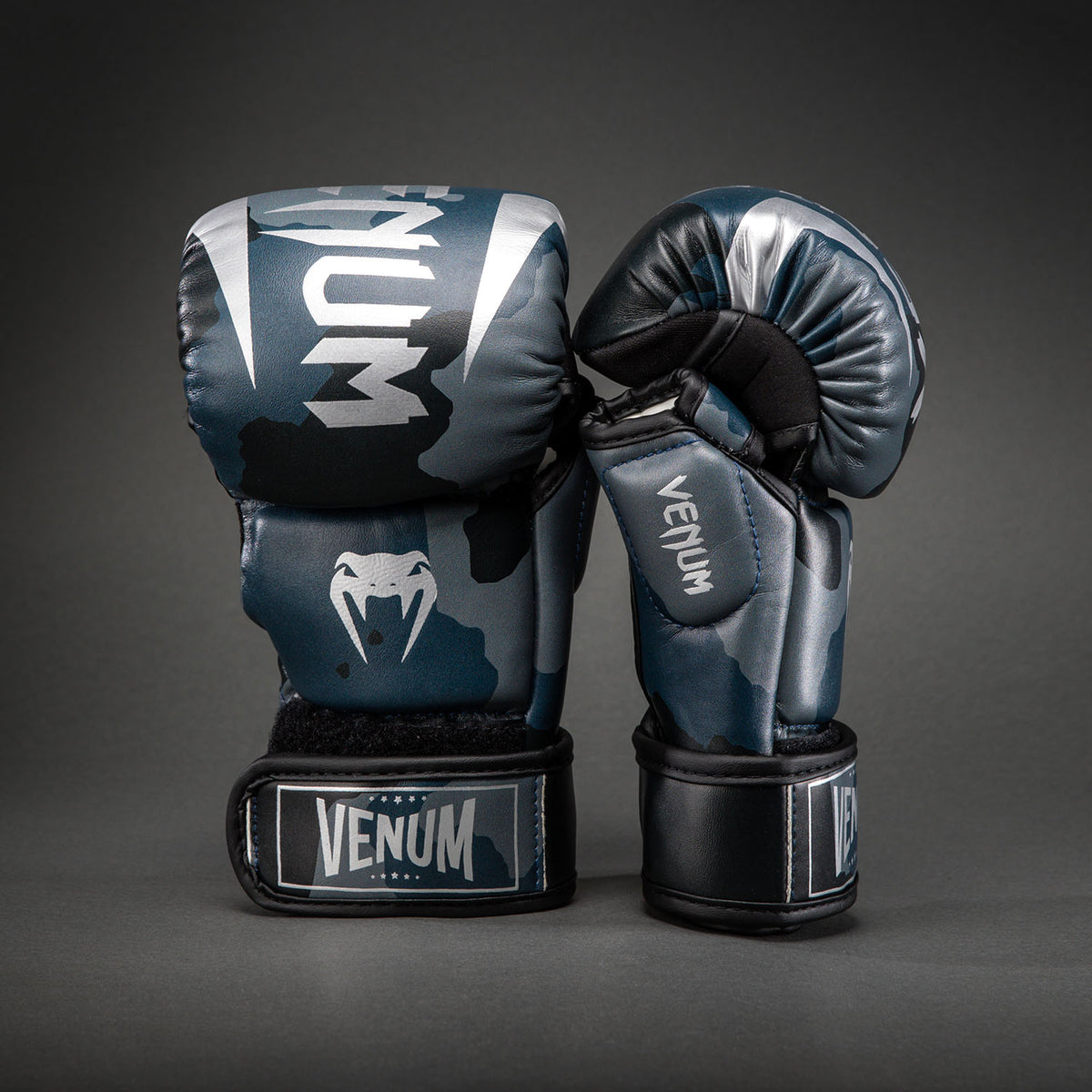 Gants de sparring Venum Elite - Bleu Marine Foncé/Bleu
