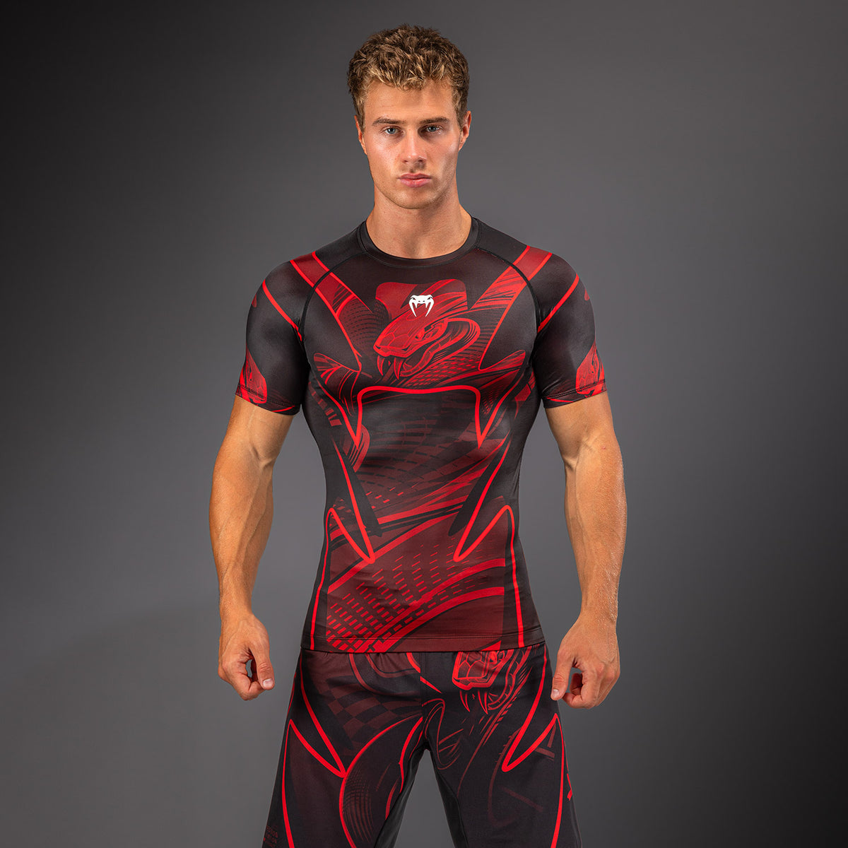 Rashguard manches courtes Venum Crimson Viper 2.0 - Noir/Rouge - product-type_T-Shirts de Compression