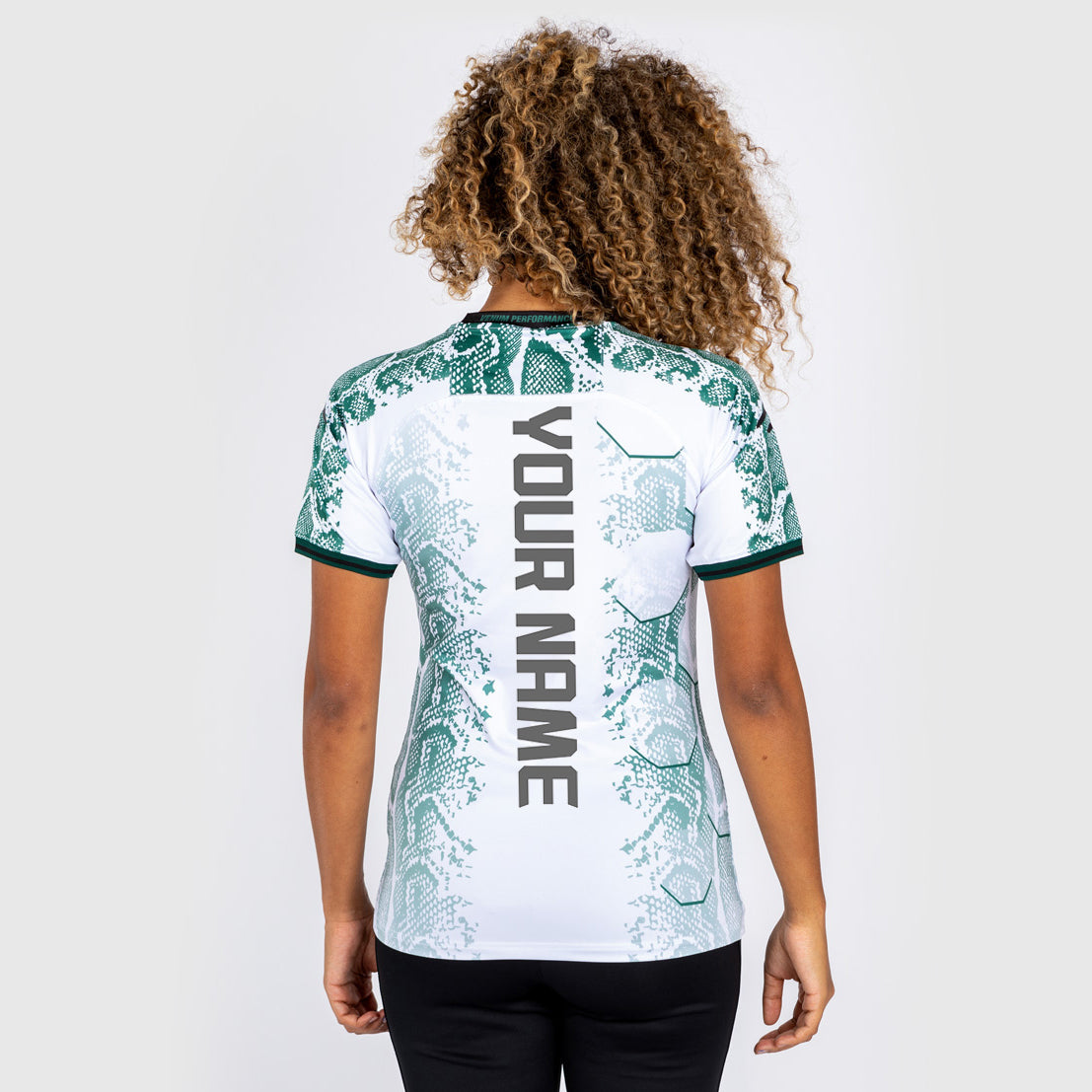 T-shirt Technique Personnalisé pour Femme UFC Adrenaline by Venum Authentic Fight Night - Emerald Edition - Vert/Blanc - product-type_T-Shirts Dry Tech