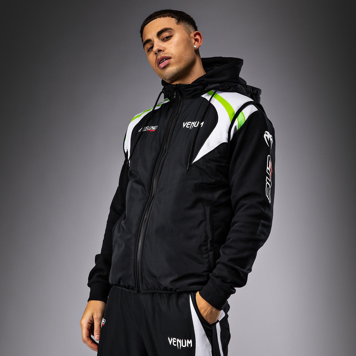 Veste sans manches pour Hommes Venum x Bud Racing - Noir/Blanc/Vert Citron - product-type_Vestes