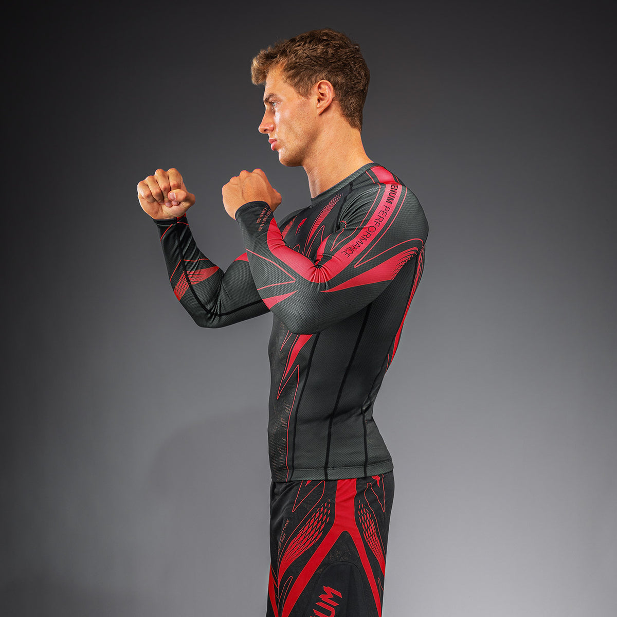 Rashguard à manches longues Venum Amazonia Reborn - Noir/Rouge - product-type_T-Shirts de Compression
