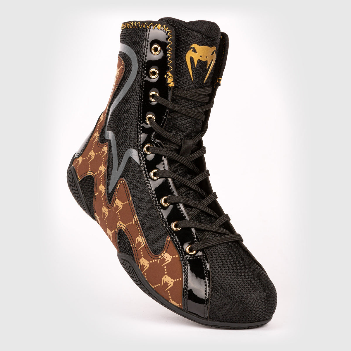 Chaussures de Boxe Venum Elite Evo Monogram - Noir/Marron - product-type_Chaussures de boxe