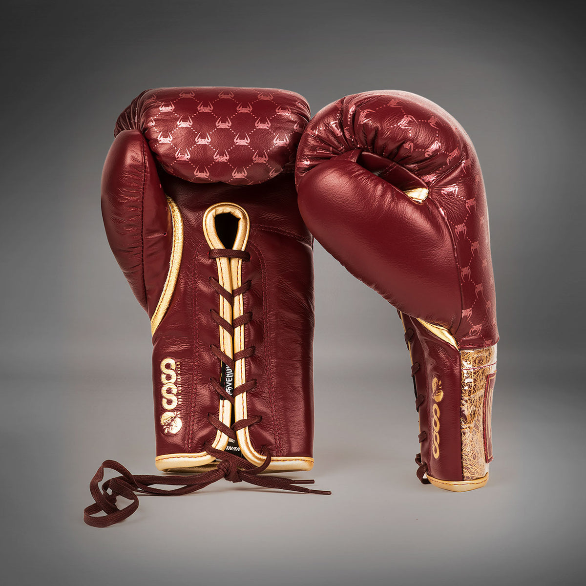 Gants de Boxe Pro avec Lacets Venum Coco Monogram - Rouge Grenat - product-type_Gants de boxe