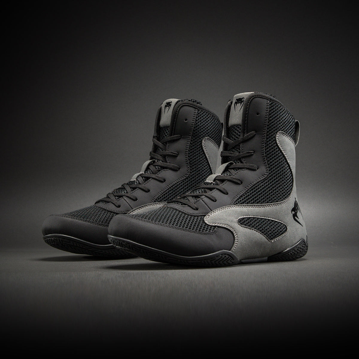 Chaussures de boxe Venum Contender - Noir/Gris - product-type_Chaussures de boxe
