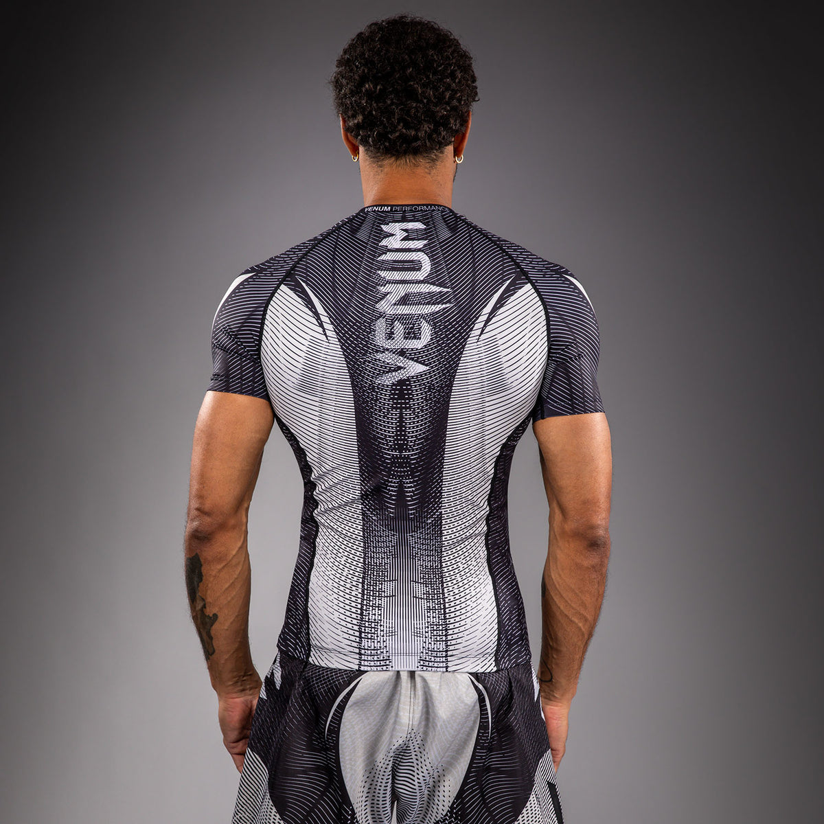 Rashguard à Manches Courtes Venum Galactic 3.0 - Blanc Cassé/Noir - product-type_T-Shirts de Compression