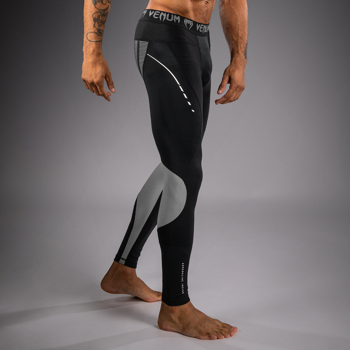 Pantalon de Compression Venum Adrenaline – Noir/Gris Argenté - product-type_Pantalons de Compression