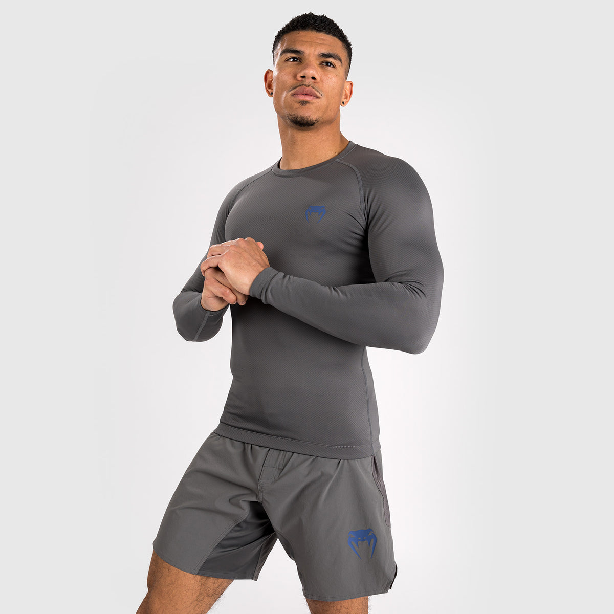 Rashguard à manches longues pour hommes Venum Contender - Gris - product-type_T-Shirts de Compression