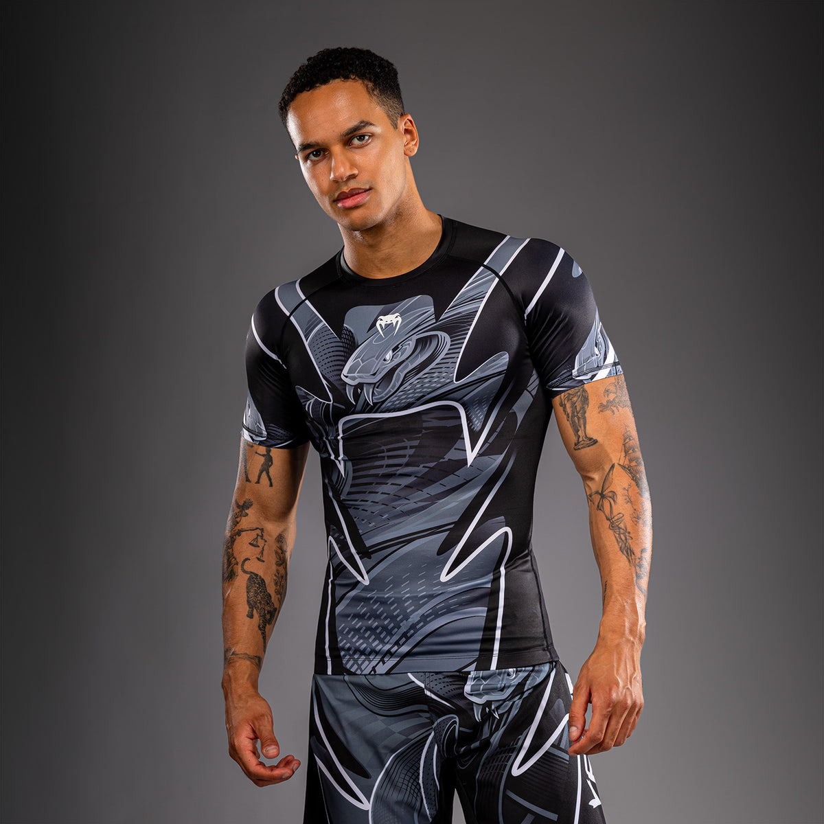 Rashguard manches courtes Venum Crimson Viper 2.0 - Noir/Gris - product-type_T-Shirts de Compression