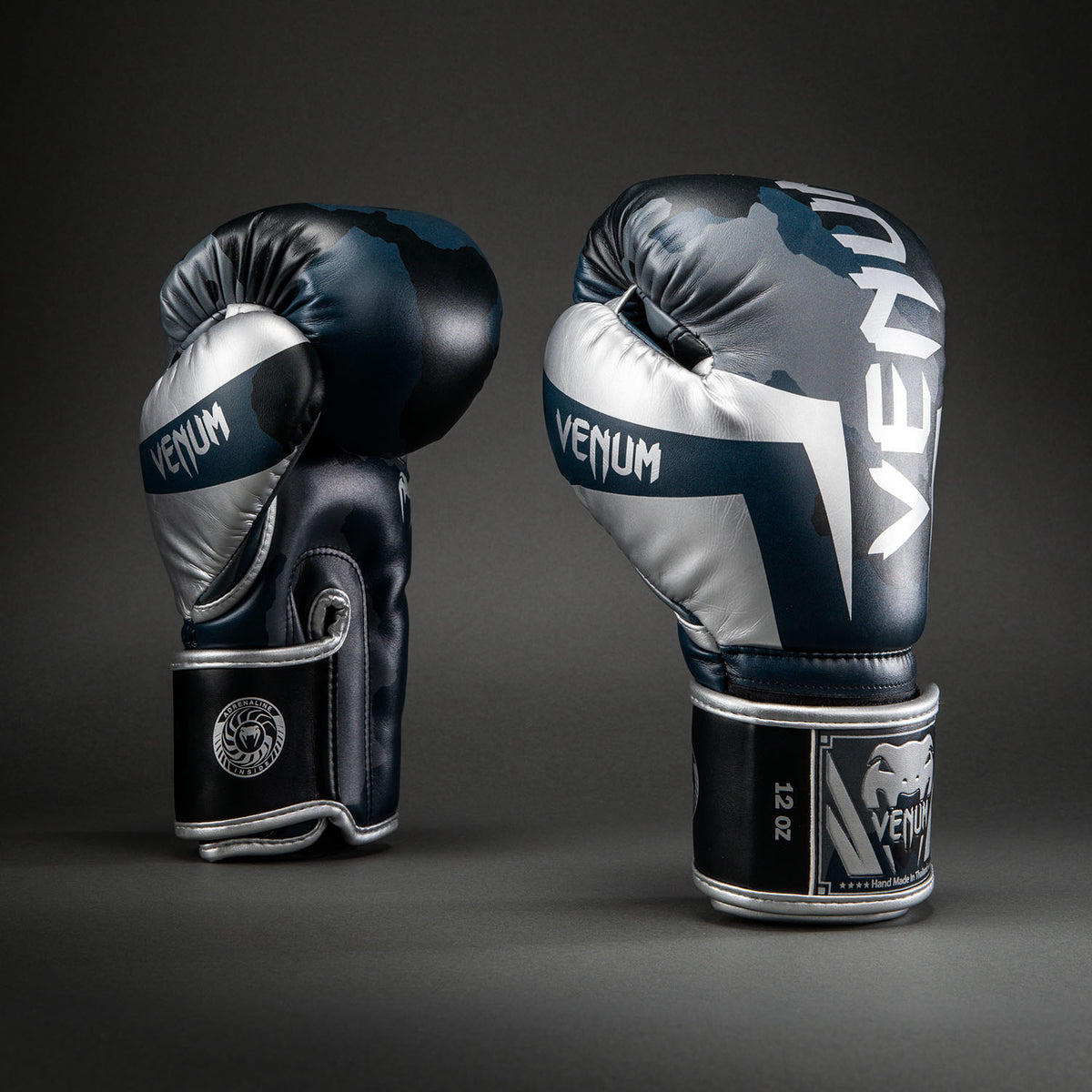 Gants de Boxe Venum Elite Camo - Bleu Marine Foncé/Bleu
