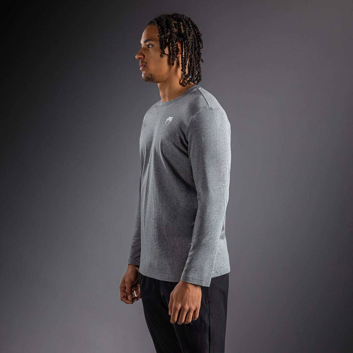 T-shirt à manches Longues Venum Lineup - Gris Chiné/Blanc - product-type_T-Shirts