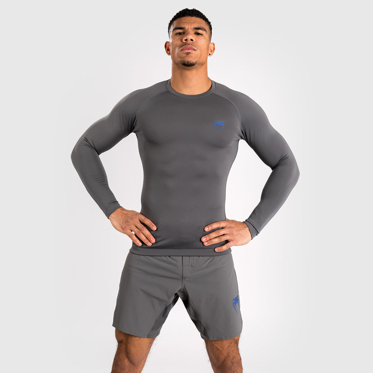 Rashguard à manches longues pour hommes Venum Contender - Gris - product-type_T-Shirts de Compression