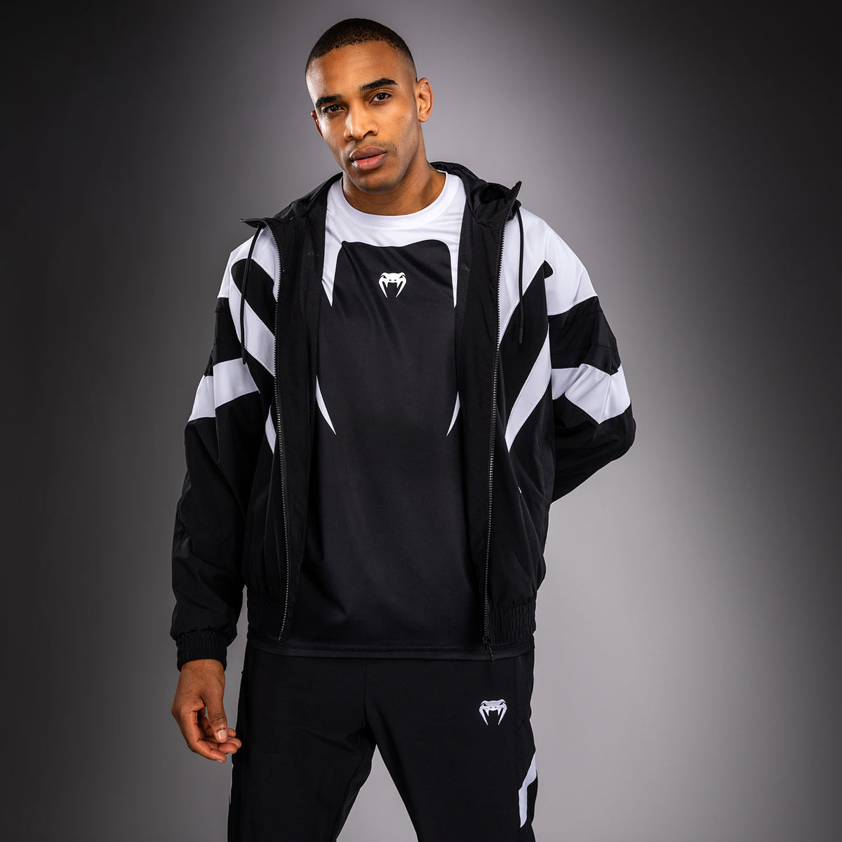 Veste de survêtement Venum Attack 90 - Blanc/Noir - product-type_Vestes