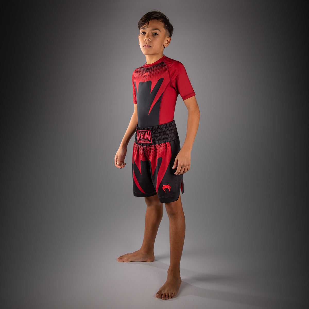 Short de Boxe Pour Enfant Venum Attack - Noir/Rouge - product-type_Shorts de boxe
