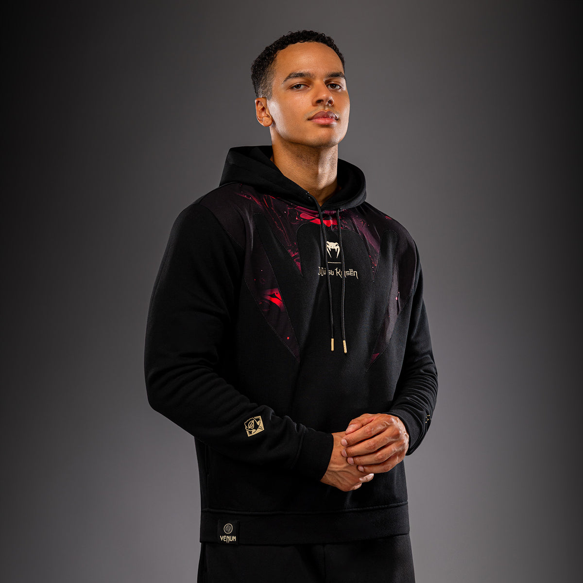 Sweat à capuche Itadori Jujutsu Kaisen x Venum – Noir/Rouge