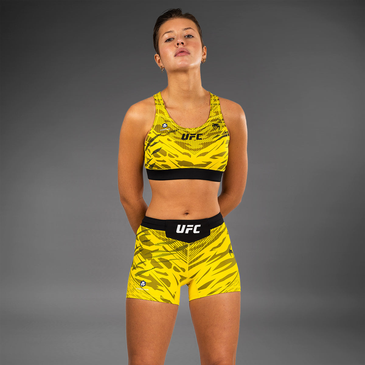 Short de compression pour Femmes UFC Fusion by Venum Authentic Fight Night - Coupe Courte - Jaune - product-type_Shorts de compression