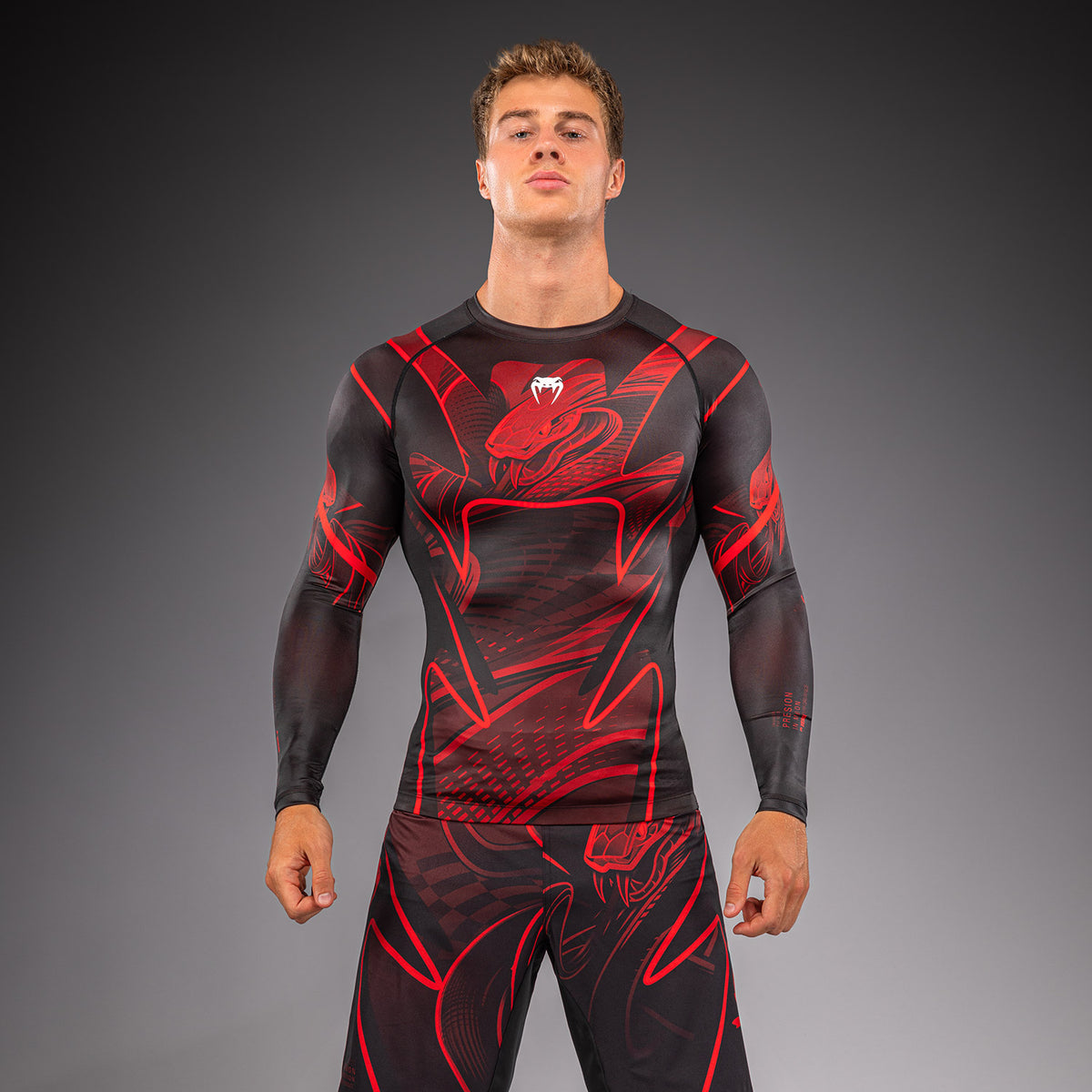 Rashguard manches longues Venum Crimson Viper 2.0 - Noir/Rouge - product-type_T-Shirts de Compression